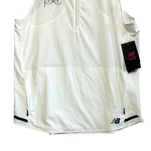 New Balance Women's NWT White Cycling Speed Vest M Pockets Vented Breathable - Picture 5 of 9